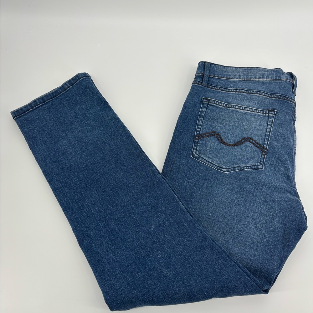 NWT Denim Source Men's Super Stretch Jeans 38x34 Blue Straight Leg Authentic